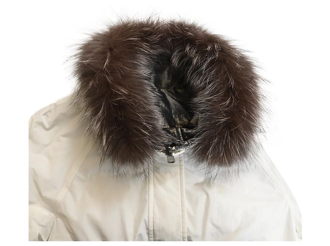 Brunello Cucinelli Reversible Down Jacket in White Polyamide Cream - view 5