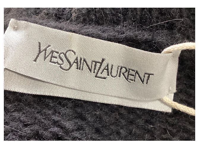 Schwarze Woll-Cardigans mit verzierten Knöpfen von Saint Laurent - Ansicht 11