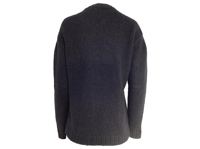 Schwarze Woll-Cardigans mit verzierten Knöpfen von Saint Laurent - Ansicht 3