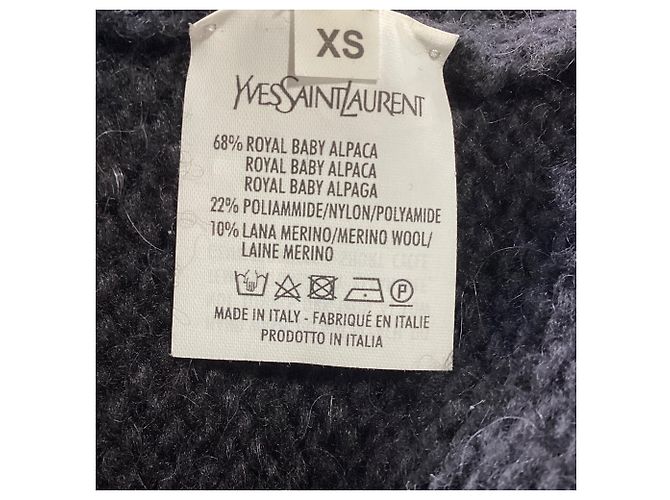 Schwarze Woll-Cardigans mit verzierten Knöpfen von Saint Laurent - Ansicht 6