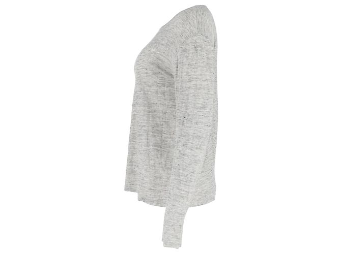 Camiseta de manga larga con cuello redondo Alexander Wang en algodón gris - vista 2