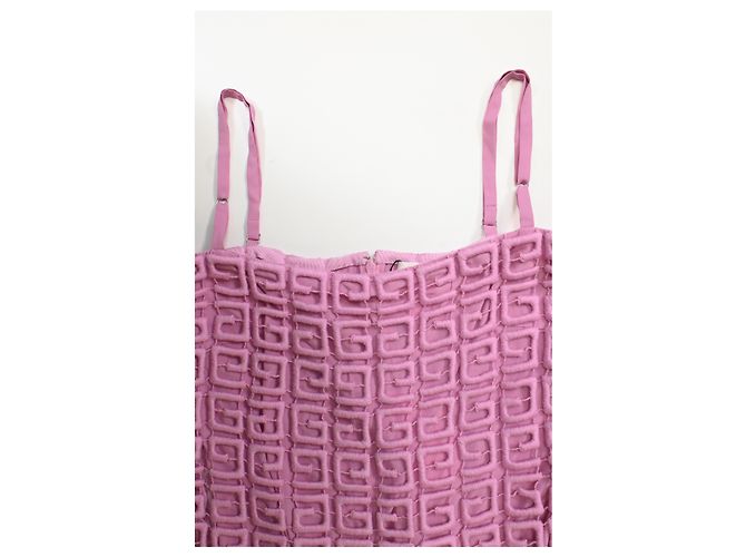 Givenchy Guipure 4g Camisole Bluse aus Rosa Wolle Braun Pink - Ansicht 10