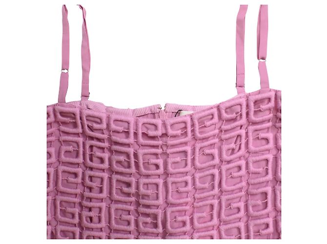 Givenchy Guipure 4g Camisole Bluse aus Rosa Wolle Braun Pink - Ansicht 5