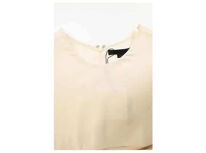Top de crepé con corte de Alexander Wang en seda marfil Blanco Crudo - vista 10