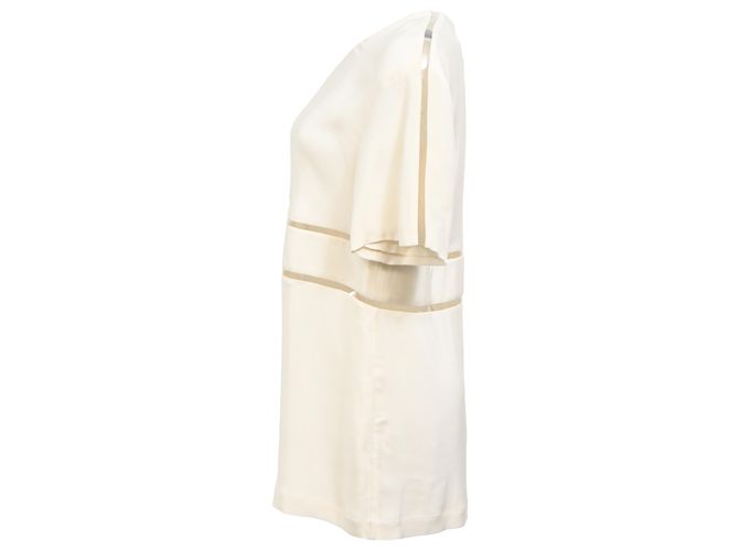 Top de crepé con corte de Alexander Wang en seda marfil Blanco Crudo - vista 2