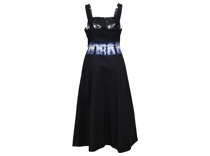 Vestido midi de cuello cuadrado en algodón marino de Rachel Comey Azul Azul marino - vista 3