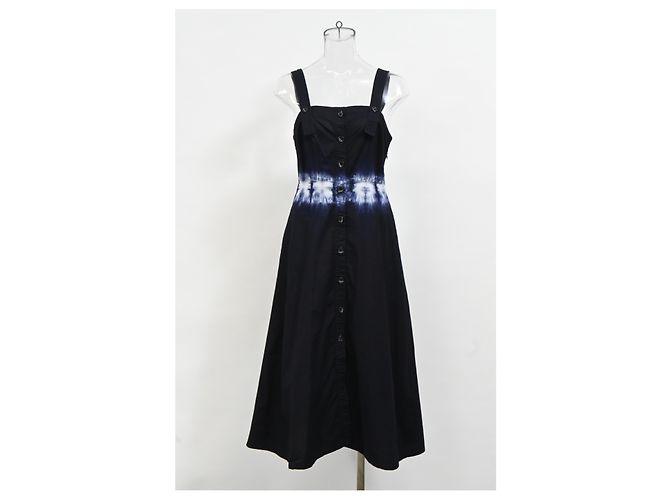 Vestido midi de cuello cuadrado en algodón marino de Rachel Comey Azul Azul marino - vista 5