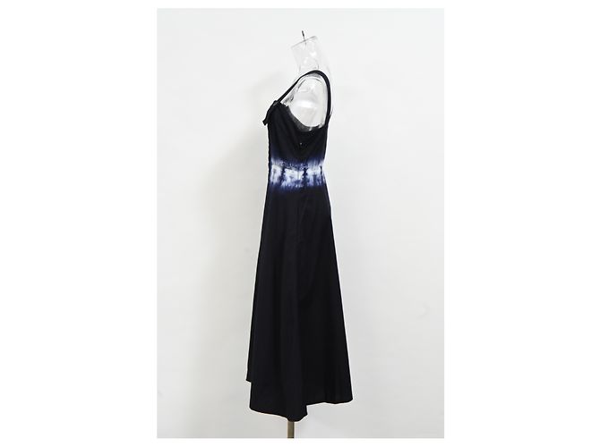 Vestido midi de cuello cuadrado en algodón marino de Rachel Comey Azul Azul marino - vista 6