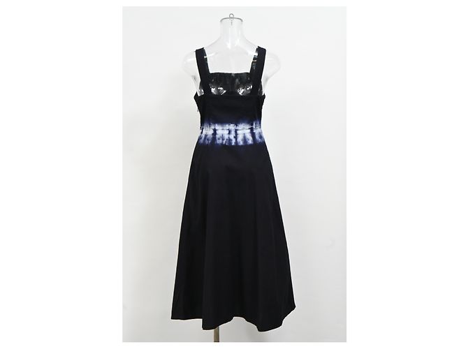 Vestido midi de cuello cuadrado en algodón marino de Rachel Comey Azul Azul marino - vista 7