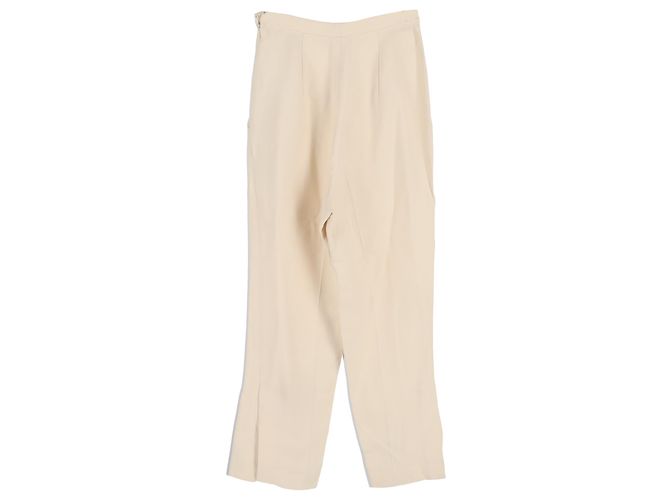 Calças largas Khaite em viscose creme Branco Cru - vista 2