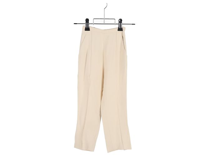 Calças largas Khaite em viscose creme Branco Cru - vista 4