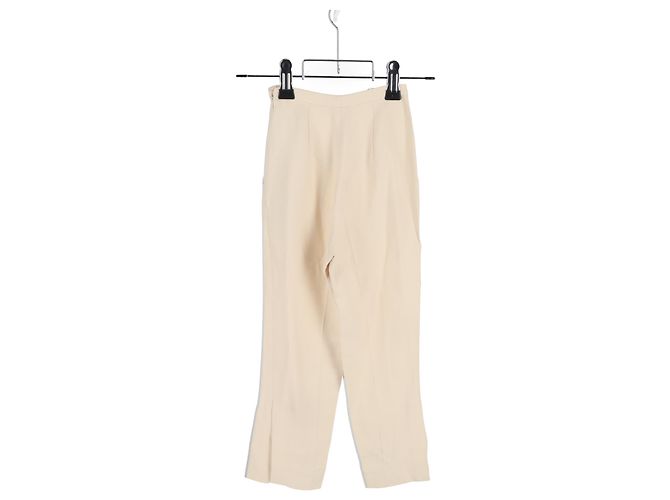 Calças largas Khaite em viscose creme Branco Cru - vista 5