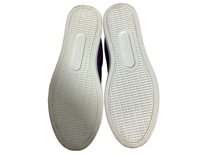 Dolce & Gabbana Tênis Sacred Heart Dolce e Gabbana em couro roxo - vista 6