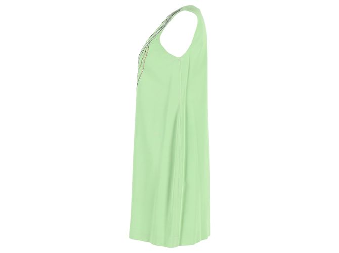 Abito mini decorato Moschino Cheap and Chic in seta verde - vista 2