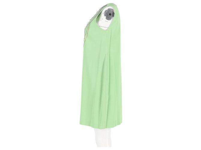 Abito mini decorato Moschino Cheap and Chic in seta verde - vista 5