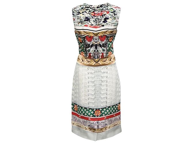 Abito stampato al ginocchio di Mary Katrantzou in seta multicolore - vista 3