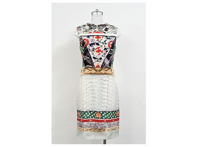 Abito stampato al ginocchio di Mary Katrantzou in seta multicolore - vista 6