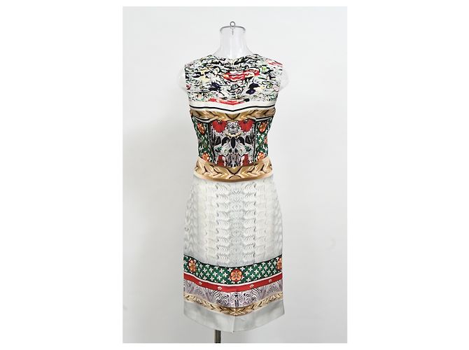 Abito stampato al ginocchio di Mary Katrantzou in seta multicolore - vista 8