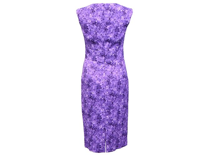 Michael Kors Kleid mit floralem Druck aus lila Rayon - Ansicht 3