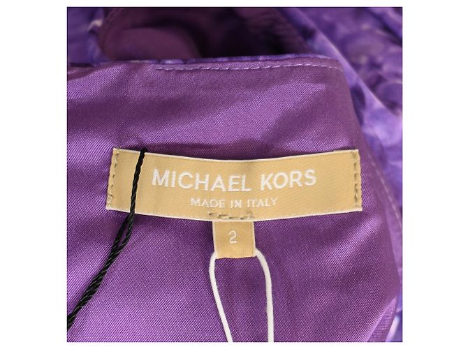 Michael Kors Kleid mit floralem Druck aus lila Rayon - Ansicht 4