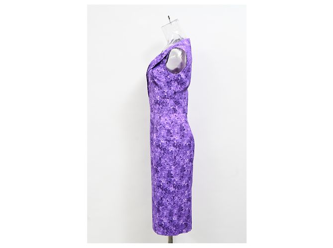 Michael Kors Kleid mit floralem Druck aus lila Rayon - Ansicht 7