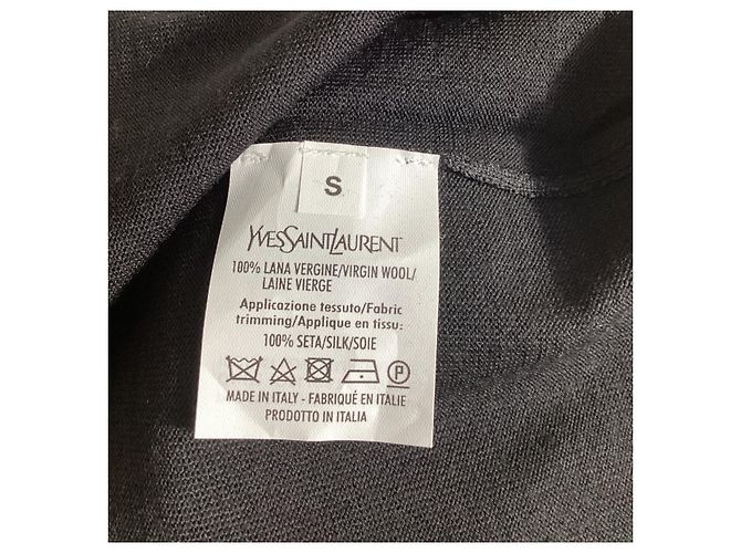 Stricktop aus schwarzer Wolle von Saint Laurent - Ansicht 12
