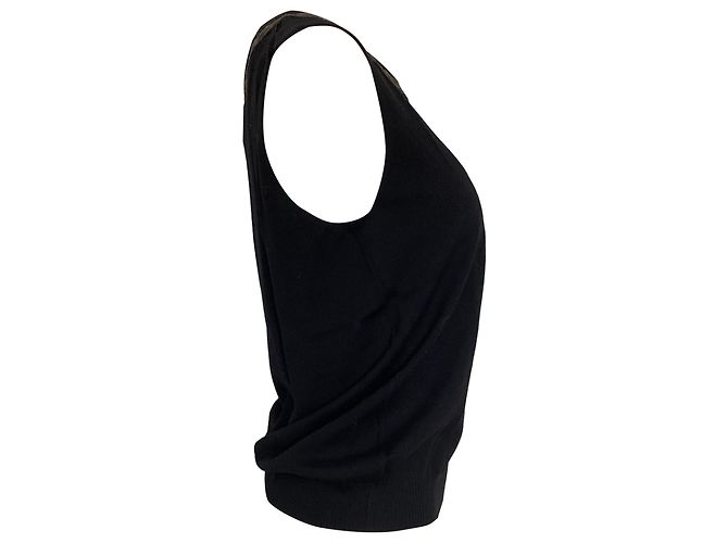 Stricktop aus schwarzer Wolle von Saint Laurent - Ansicht 2