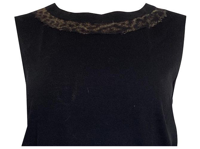 Stricktop aus schwarzer Wolle von Saint Laurent - Ansicht 4