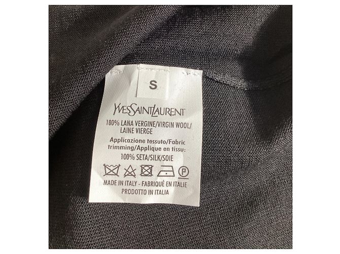 Stricktop aus schwarzer Wolle von Saint Laurent - Ansicht 6