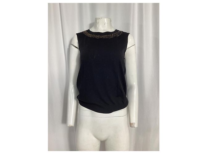 Stricktop aus schwarzer Wolle von Saint Laurent - Ansicht 7