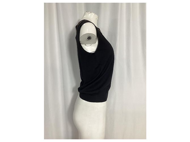 Stricktop aus schwarzer Wolle von Saint Laurent - Ansicht 8