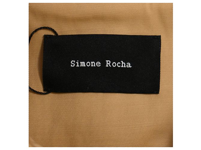Abrigo Trench Simone Rocha en poliamida marrón Castaño Roja - vista 7