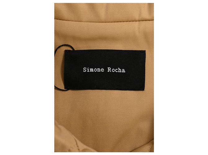 Abrigo Trench Simone Rocha en poliamida marrón Castaño Roja - vista 8