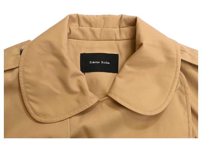 Abrigo Trench Simone Rocha en poliamida marrón Castaño Roja - vista 9