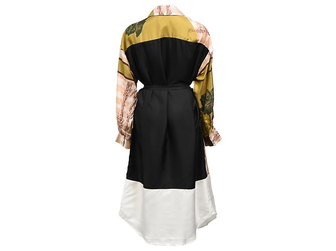 Midi-Länge Kleid von Rachel Comey aus mehrfarbiger Seide Mehrfarben - Ansicht 3