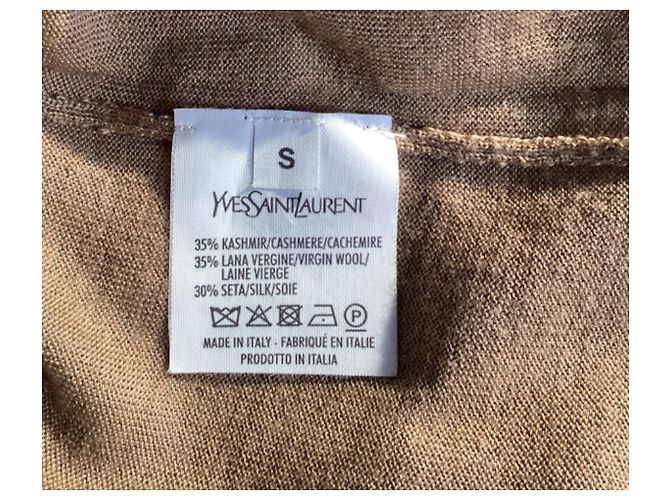 Brauner Cashmere-Top von Saint Laurent Rot - Ansicht 12
