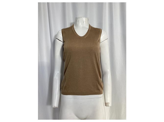 Brauner Cashmere-Top von Saint Laurent Rot - Ansicht 7