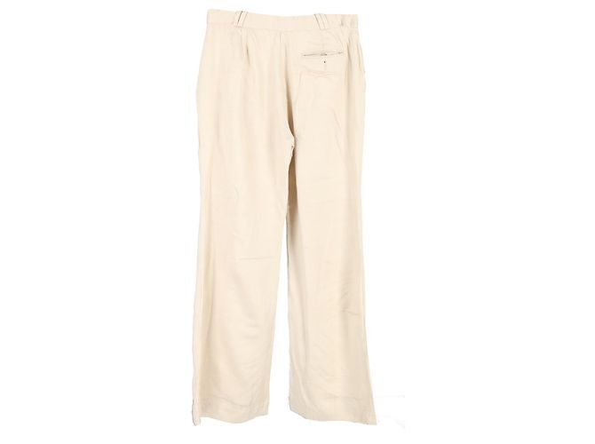Pantalones anchos plisados de Acne Studios en viscosa nude Castaño Carne - vista 2
