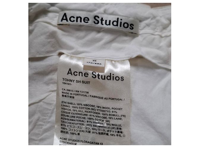 Pantalones anchos plisados de Acne Studios en viscosa nude Castaño Carne - vista 3