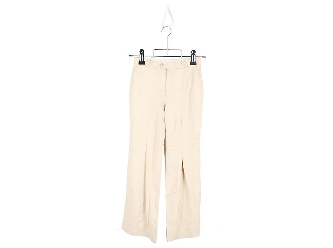 Pantalones anchos plisados de Acne Studios en viscosa nude Castaño Carne - vista 4