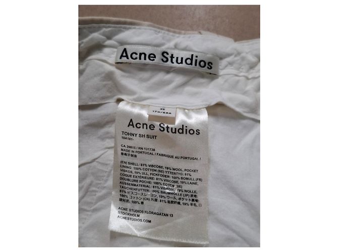Pantalones anchos plisados de Acne Studios en viscosa nude Castaño Carne - vista 6