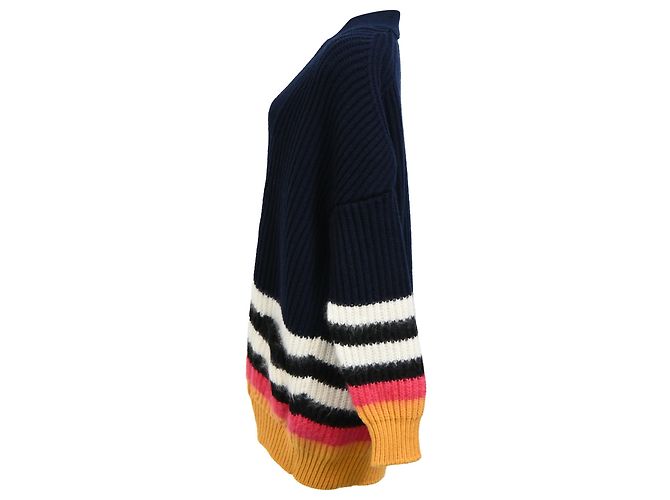 Autre Marque Gestreifter oversized Cardigan aus mehrfarbiger Wolle Nº21 Mehrfarben - Ansicht 2