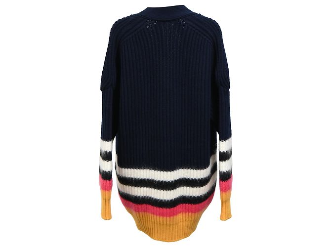 Autre Marque Gestreifter oversized Cardigan aus mehrfarbiger Wolle Nº21 Mehrfarben - Ansicht 3