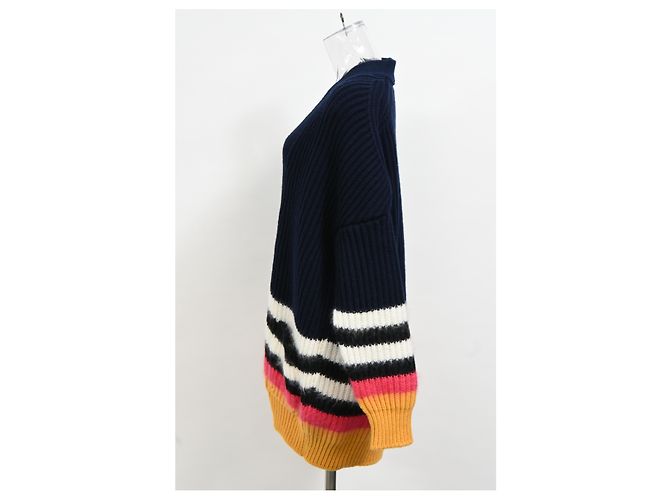 Autre Marque Gestreifter oversized Cardigan aus mehrfarbiger Wolle Nº21 Mehrfarben - Ansicht 7
