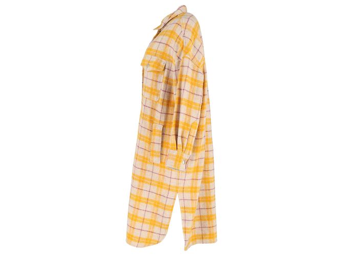 Abrigo de cuadros Fontia de Isabel Marant en lana amarilla Amarillo - vista 2