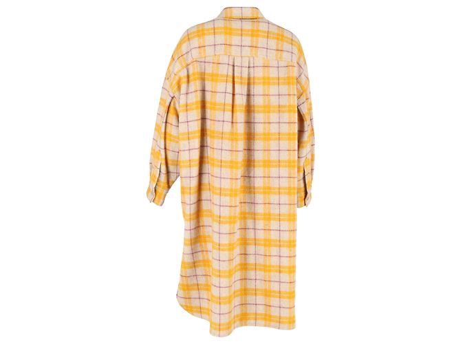 Abrigo de cuadros Fontia de Isabel Marant en lana amarilla Amarillo - vista 3