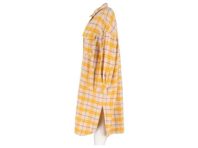 Abrigo de cuadros Fontia de Isabel Marant en lana amarilla Amarillo - vista 5