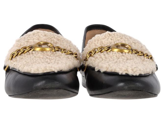 Mocassins conversíveis em couro preto Coach Helena Sheared - vista 2