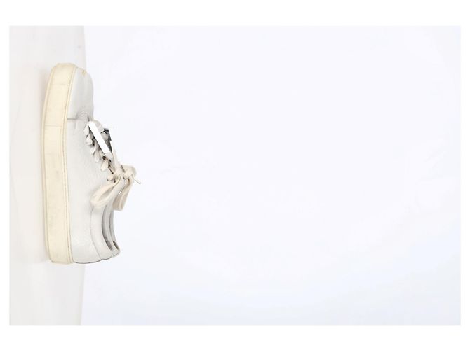 Tênis baixos Adriana em couro branco da Acne Studios - vista 12