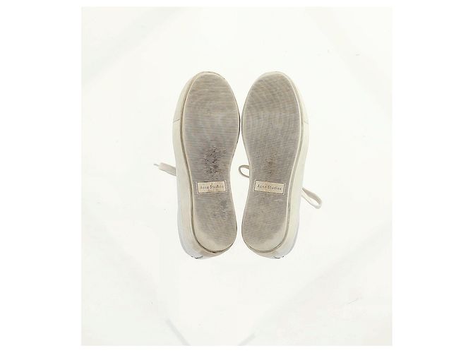Tênis baixos Adriana em couro branco da Acne Studios - vista 14